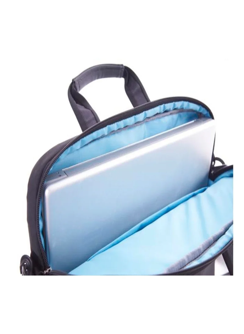 American Tourister  Amber 15.6" Laptop Briefcase Briefcase 100% Polyester, Blue|Quick Access Pocket|Adjustable Strap|Smart Sleeve - 1 Year International Warranty  | Best Price UAE